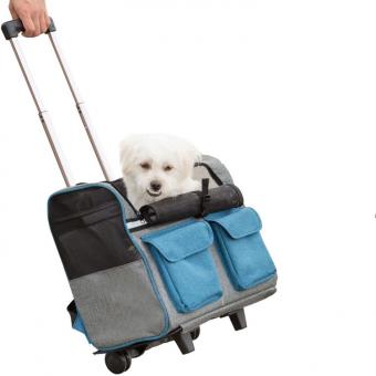 Pet Rolling Carrier Backpack Dog Wheel Around Cat Luggage Bag 공급자